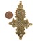 The Bead Chest Ethiopian Coptic Cross Pendant Large 95mm African Brass Brass Large Hole Handmade